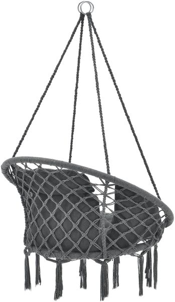 casa.pro 'Kailua' Hängesessel, mit Kissen, dunkelgrau, für Indoor & Outdoor, bis 150 kg belastbar Bild 2