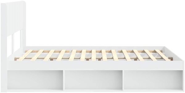 vidaXL Bettgestell mit Stauraum und Kopfteil Weiß 140 x 200 cm 3414203 Bild 6