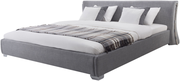 Polsterbett grau Lattenrost 140x200 cm PARIS