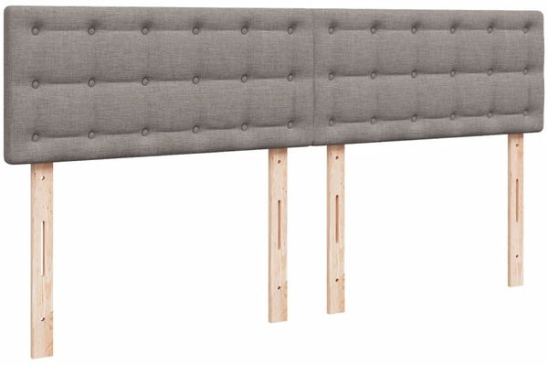 vidaXL Boxspringbett mit Matratze Taupe 200x200 cm Stoff 3288313 Bild 7