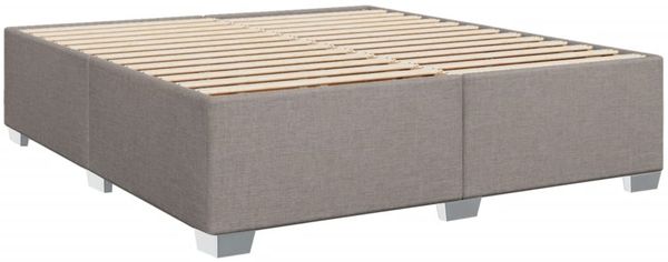 vidaXL Boxspringbett mit Matratze Taupe 200x200 cm Stoff 3288313 Bild 8