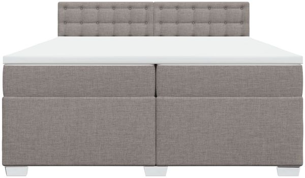 vidaXL Boxspringbett mit Matratze Taupe 200x200 cm Stoff 3288313 Bild 6