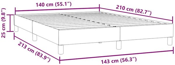 vidaXL Bettgestell ohne Matratze Schwarz 140x210 cm Samt 4101357 Bild 10