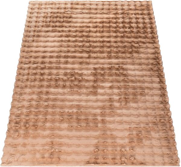Paco Home Hochflor-Teppich Arnheim 741, rechteckig, Höhe: 34 mm, Uni Farben, modernes Design, besonders weich, Hoch-Tief Effekt