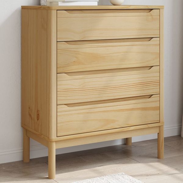 vidaXL Kommode FLORO Wachsbraun Massivholz Kiefer 374008
