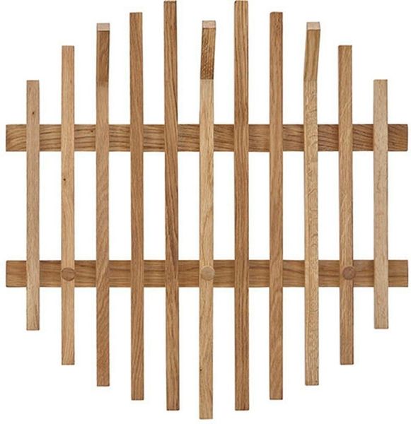 Garderobenpaneel >BANTRY< in holzfarben - 58x60x11x60 (BxHxTxD)