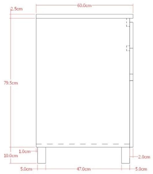 Anrichte Carmelo 45 cm wetterfest Outdoorküche von Teako Design