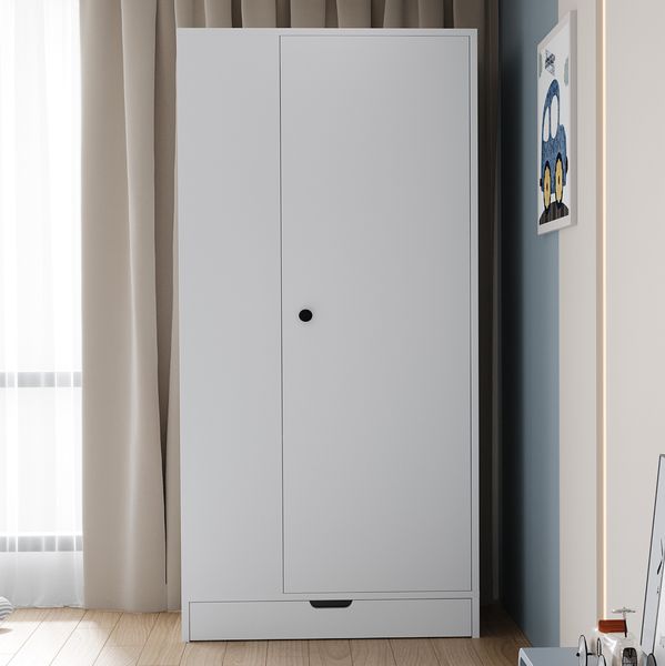 Kleiderschrank 70x40x170 cm in reinem Weiß – optimaler Stauraum mit Einlegeböden und Schubladen