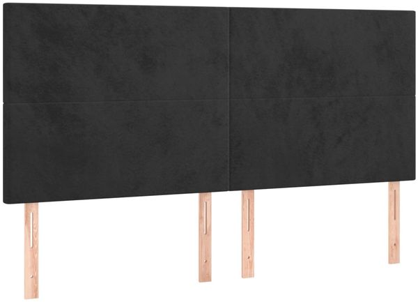vidaXL Bettgestell mit Kopfteil Schwarz 160x200 cm Samt, Härtegrad: H2 [3125643] Bild 9