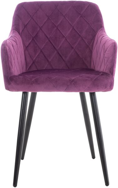 CLP 4er Set Esszimmerstuhl Shila Gesteppt,lila Samt Bild 3