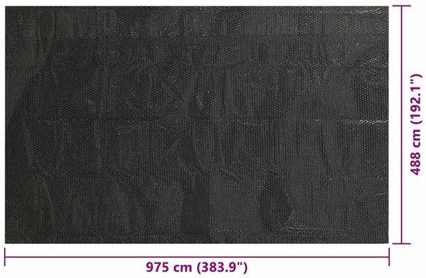 vidaXL Poolabdeckung Schwarz 975×488 cm PE 92170 Bild 6