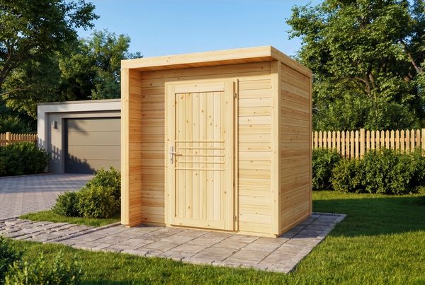 Alpholz Gartenhaus Bratek Gerätehaus aus Holz Geräteschrank mit 19 mm Wandstärke Gartenhaus mit Montagematerial