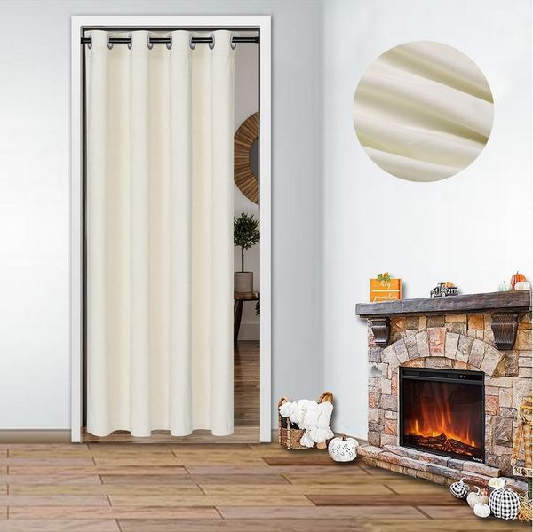 LMaxhome Vorhang Blickdicht Samt Gardinen mit Ösen Verdunkelungsvorhang für Wohnzimmer, (1 St) Modern Kälteschutz Wärmeisolierend Verdickt Türvorhänge