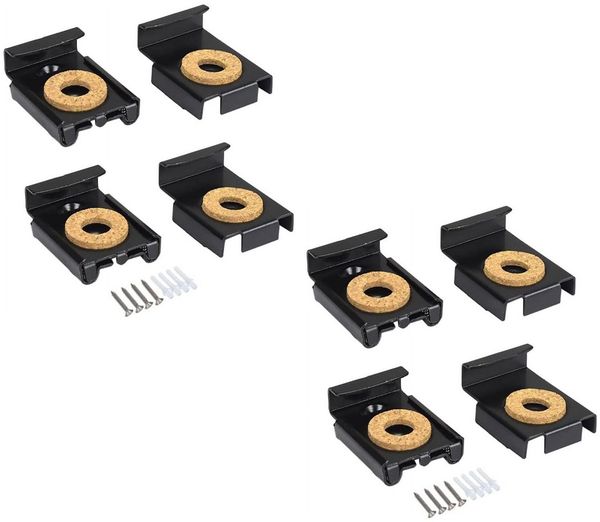 BAYLI Regal 8er Set - Spiegelaufhängung Clips Set mit Dübel und Schrauben, 8x