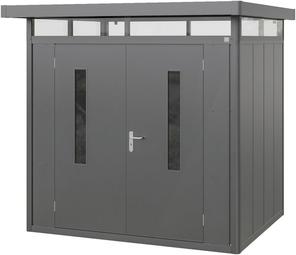 GFP Primeyard Gerätehaus Metall Gartenhaus 228 x 180 x 231 cm Geräteschuppen anthrazit