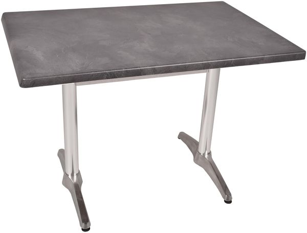 Bistrotisch SERNA 110x70cm Rechteckig Schwarz Holz | Cafétisch Bartisch Gartentisch Outdoor-Esstisch