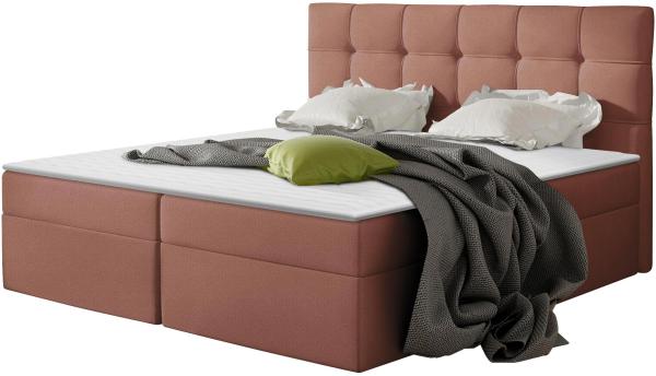 Boxspringbett Felipe, Rot, 140 x 200 cm