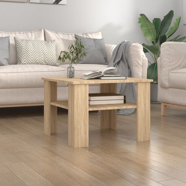 vidaXL Couchtisch Sonoma-Eiche 60x60x42 cm Holzwerkstoff 800210