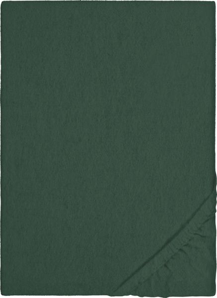 biberna Melange-Flanell Spannbetttuch 0841380 MELANGE UNI, dunkelgrün, 1x 90x190 cm - 100x200 cm