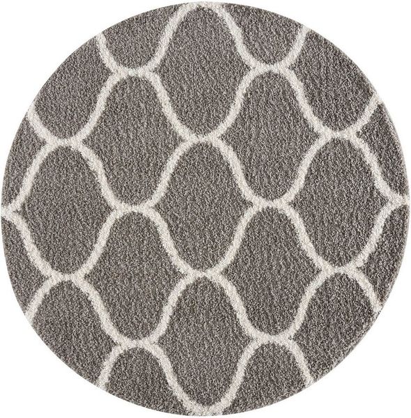 Sanat Hochflor-Teppich Madrid, rund, Höhe: 30 mm, Wohnzimmer, Langflor, Shaggy Teppich
