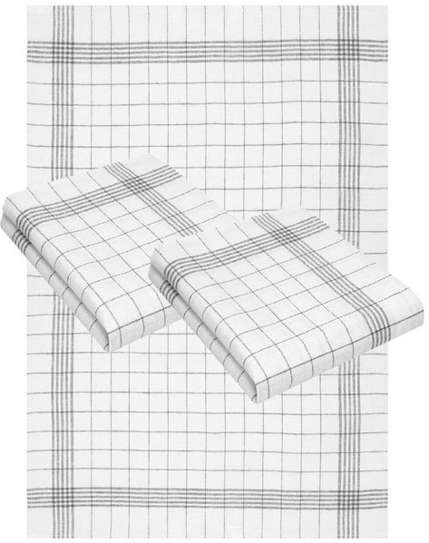 Betz Geschirrtuch 3er Set 50 x 68 cm Halbleinen Geschirrtücher MCT-12 HL, (3 er Set, 3-tlg, 3 Geschirrtücher 50x68 cm), Geschirrhandtuch Gläsertuch Jacquard Gläsertücher Küchentuch Handtuch