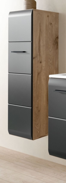 Badezimmer Kommode Cover in schwarz und Eiche 30 x 106 cm Bild 4