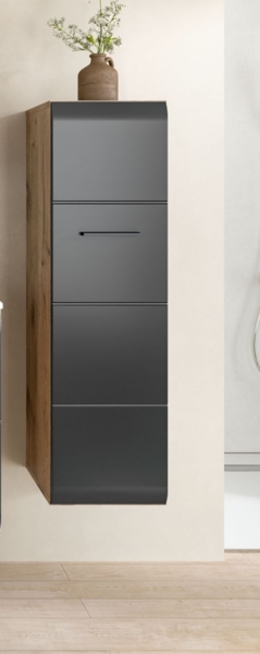 Badezimmer Kommode Cover in schwarz und Eiche 30 x 106 cm Bild 2