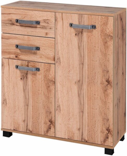 Schildmeyer Milan Kommode 134890, eiche landhaus Dekor, 32x80. 6x94. 8 cm