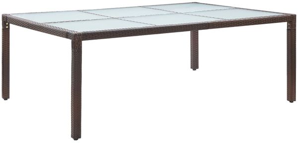 vidaXL Garten-Esstisch Braun 200x150x74 cm Poly Rattan 46128