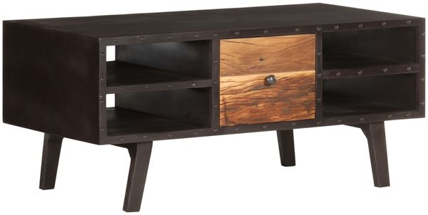 vidaXL Couchtisch 100x50x45 cm Altholz Massiv 287857