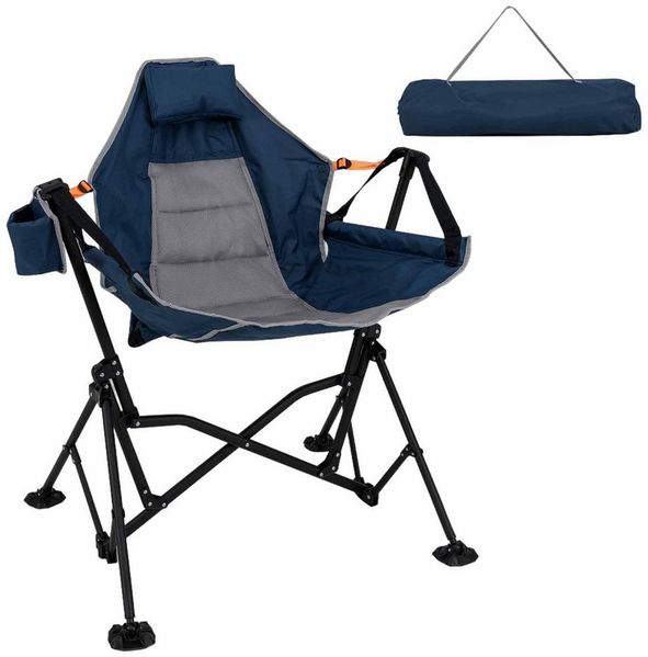 COSTWAY Klappstuhl, Hängematten-Campingstuhl, klappbarer Schaukelstuhl