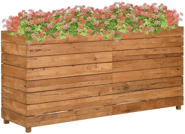 vidaXL Hochbeet 150x40x72 cm Teak Altholz und Stahl 47429