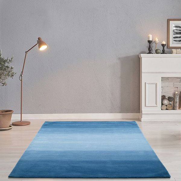 THEKO Wollteppich Wool Comfort, rechteckig, Höhe: 15 mm, Handweb Teppich, reine Wolle, handgewebt, brilliante Farben, Scandi