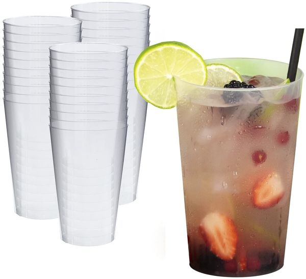 Silverkitchen 30x Partybecher 500ml - Wiederverwendbare Trinkbecher aus Hartplastik Made In Germany