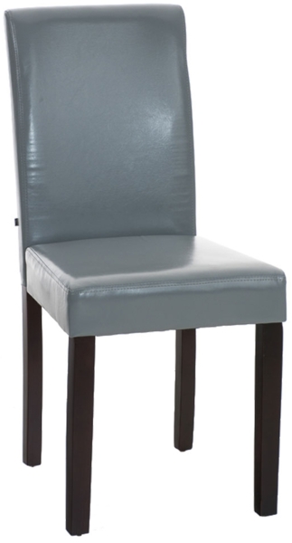 CLP Esszimmerstuhl Ina Kunstleder mit hoher Rückenlehne,grau dunkelbraun