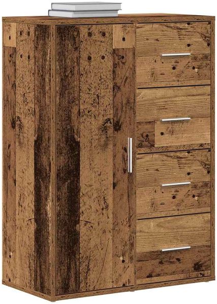 vidaXL Sideboard mit Schubladen Altholz 60 x 31 x 84 cm Holzwerkstoff 862264 Bild 3