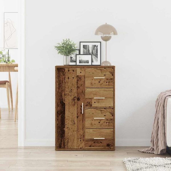 vidaXL Sideboard mit Schubladen Altholz 60 x 31 x 84 cm Holzwerkstoff 862264
