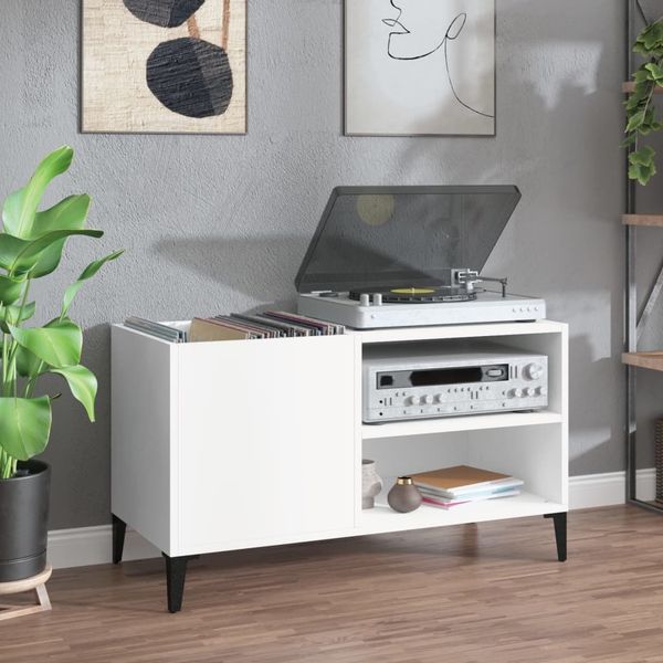 vidaXL Plattenschrank Weiß 84,5x38x48 cm Holzwerkstoff 831949