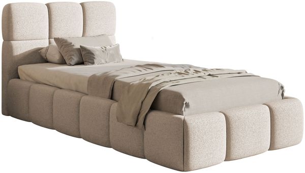 Selsey 'Cloudy' Polsterbett 90x200 cm, Chenille Hellbeige