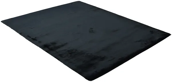 Vente-unique - BUNNY Teppich Stoff Schwarz - B 160 cm x H 3,5 cm x L 230 cm