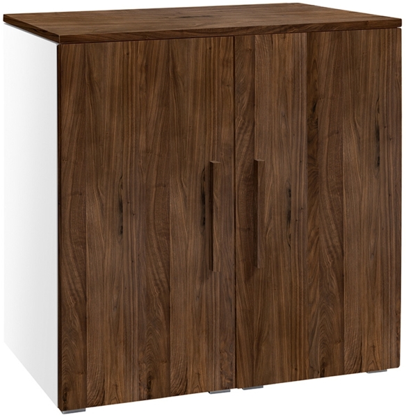 Hasena Kommode Portina weiss Nussbaum geölt teilmontiert