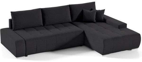 Beautysofa Ecksofa Draco L mit Schlaffunktion, in pflegeleichten Stoffen, Bettkasten
