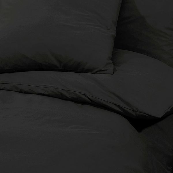 vidaXL Bettwäsche-Set Schwarz 135x200 cm Leichte Mikrofaser 135974 Bild 7