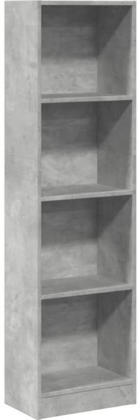 vidaXL Bücherregal Betongrau 40x24x143 cm Holzwerkstoff 857786