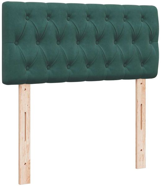vidaXL Ottoman-Bett mit Matratze & LEDs Dunkelgrün 90x190 cm Samt 3312665 Bild 8