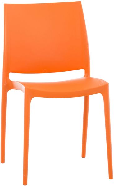 Stuhl VAYA - 81x44x50cm, orange, Kunststoff Kunststoff Gestell Stühle Esszimmerstühle Stuhl Esszimmer Esstisch Stühle Küchenstuhl
