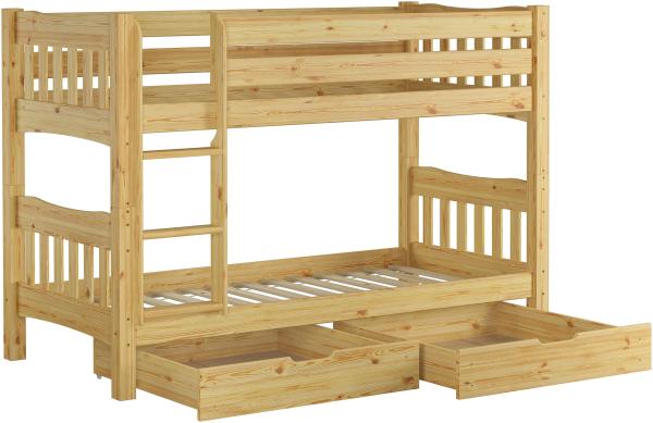 Erst-Holz Etagenbett Kiefer 90x200 cm, natur