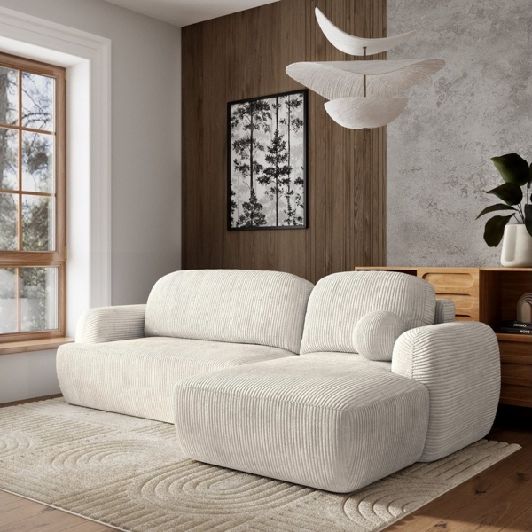 Masseno Ecksofa MODENZA mit Schlaffunktion L-Form, Sofa mit Bettkasten