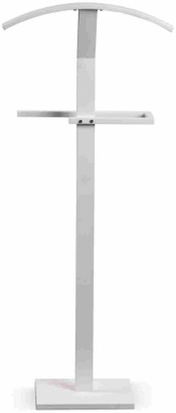 Herrendiener >Lukas< Hosen und Bügelhalter, weiß, Metall - 45x112x21cm (BxHxT)