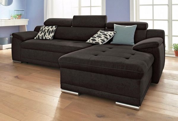 sit&more Ecksofa Andiamo L-Form, wahlweise mit Bettfunktion, inklusive Kopfteilverstellung